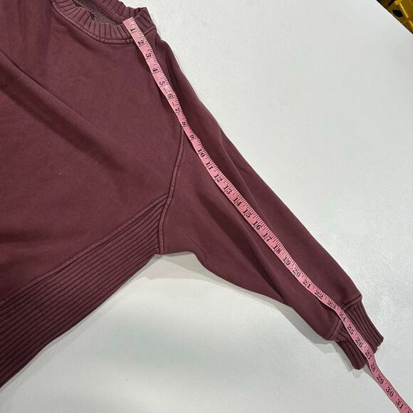 Aerie Mauve Crewneck Sweatshirt Oversized Cozy Pullover Size S/P - Picture 7 of 10